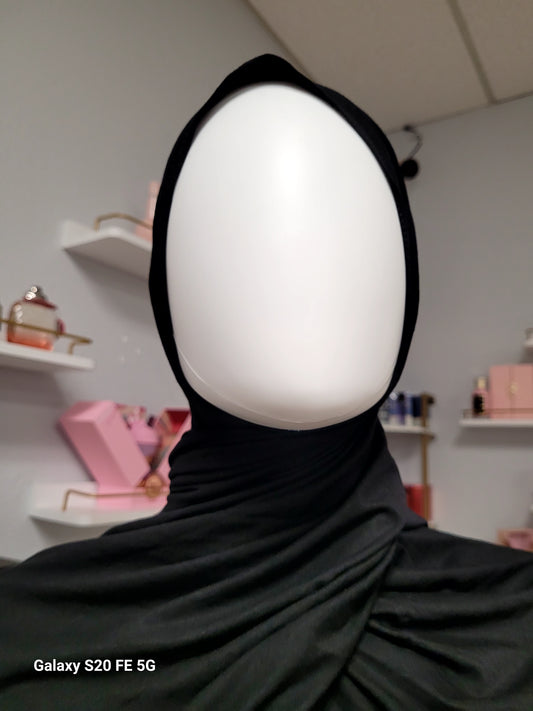 Bamboo Jersey Hijab - Black