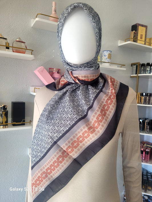 Printed Cotton Square Hijab