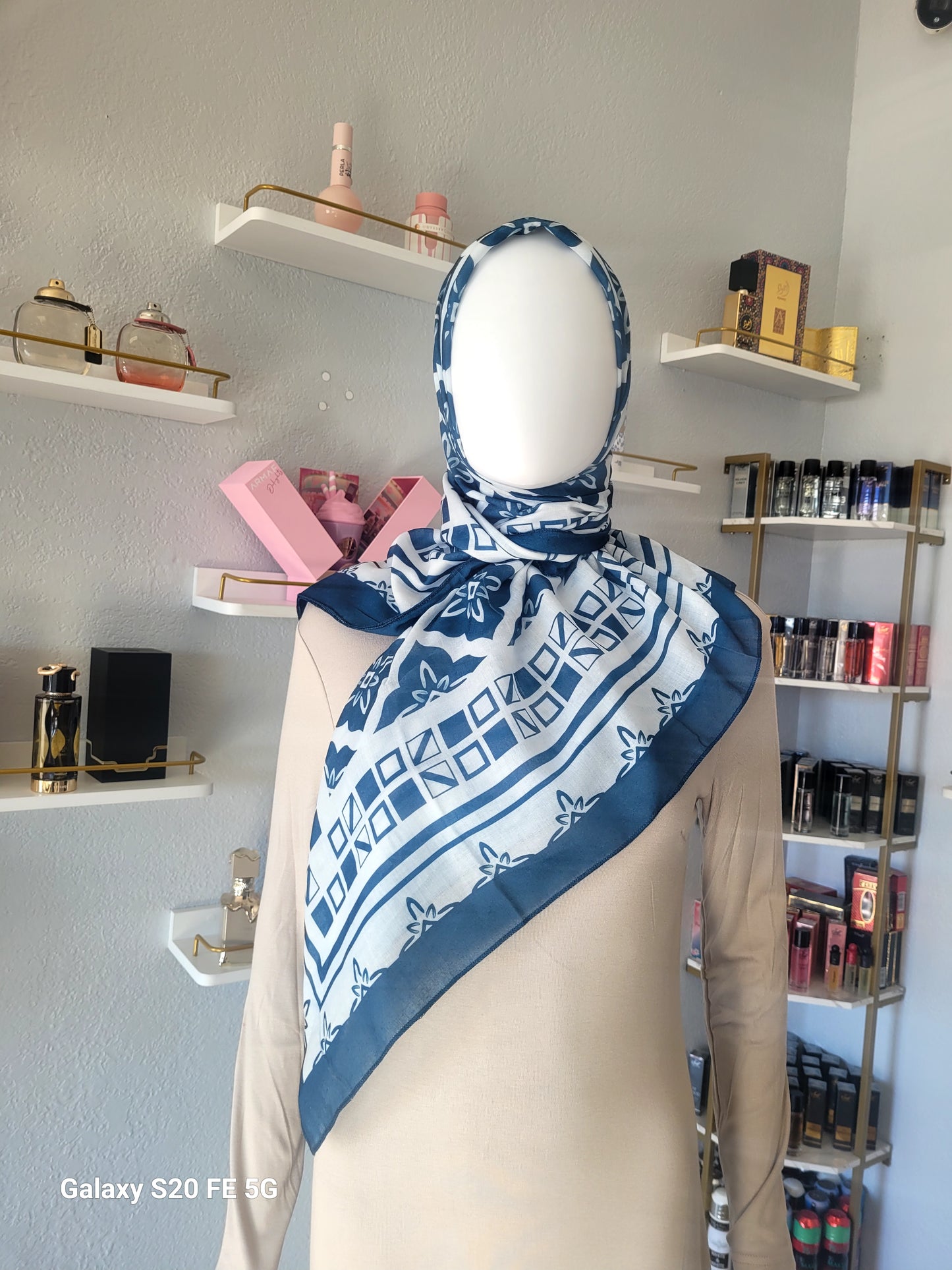 Printed Cotton Square Hijab