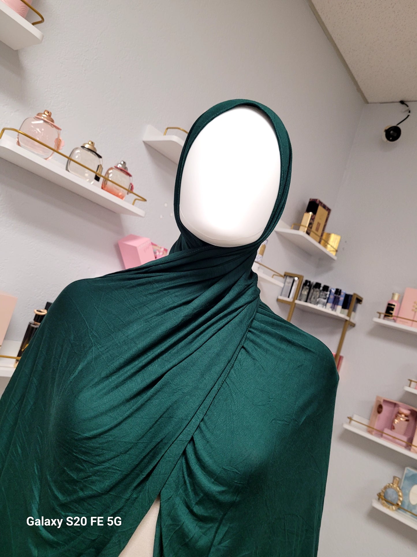 Bamboo Jersey Hijab - Emerald Green