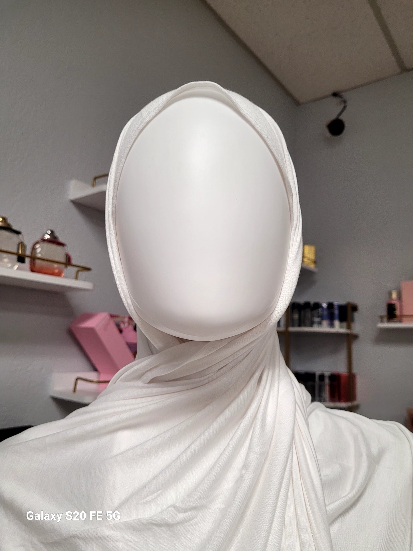 Bamboo Jersey Hijab - Snow