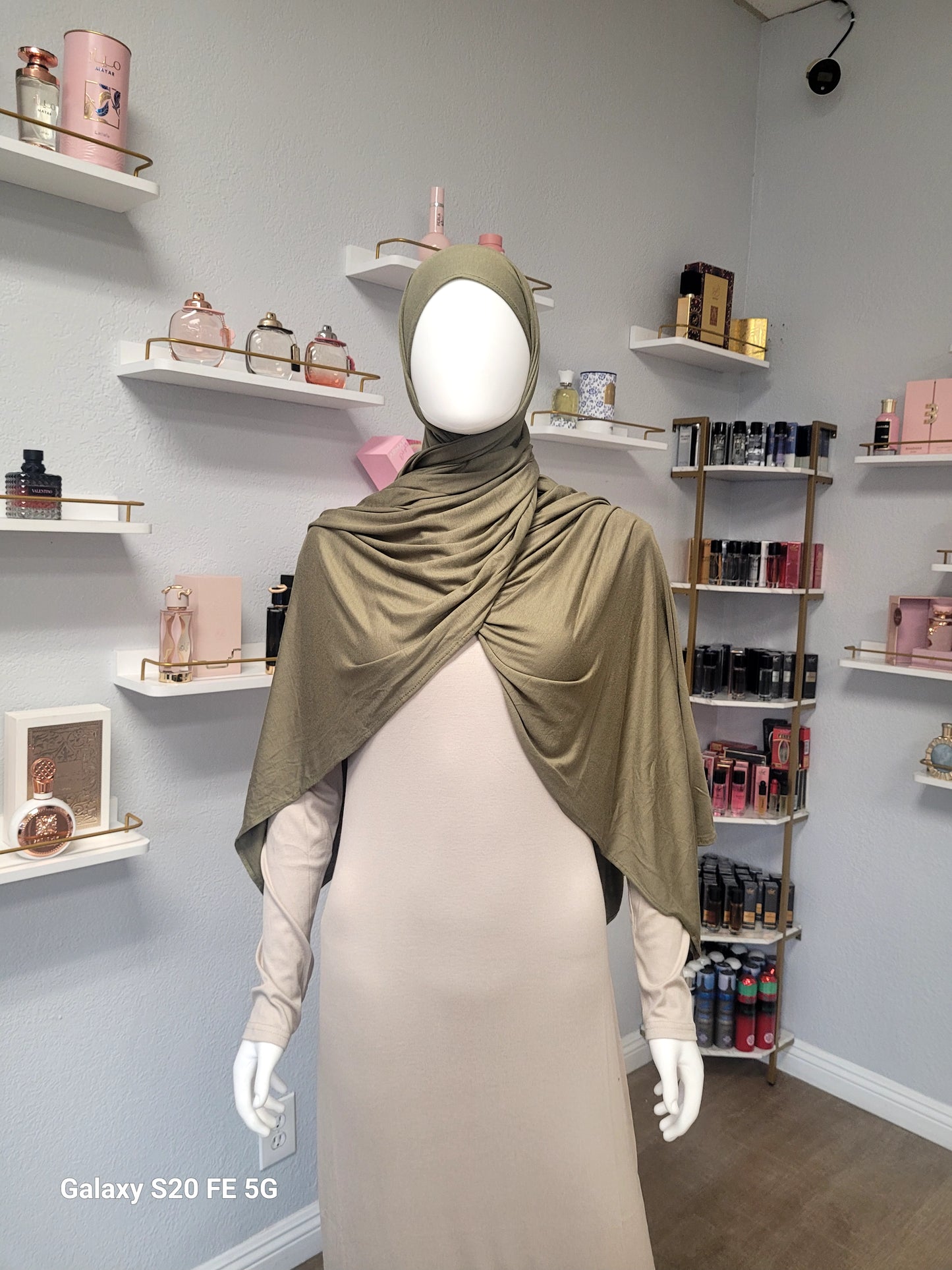 Bamboo Jersey Hijab - Olive