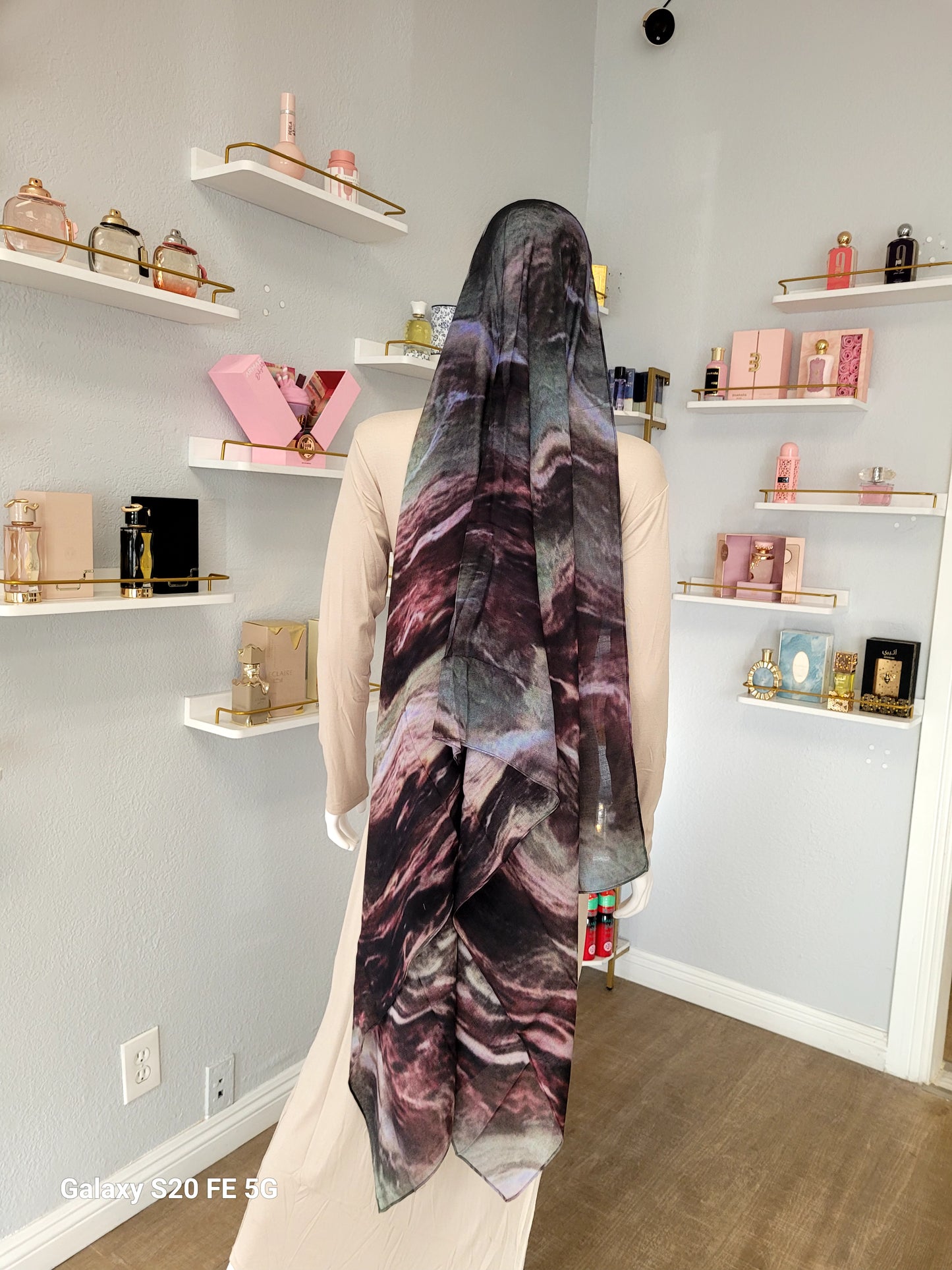 Printed Modal Hijab -  Forest Marble