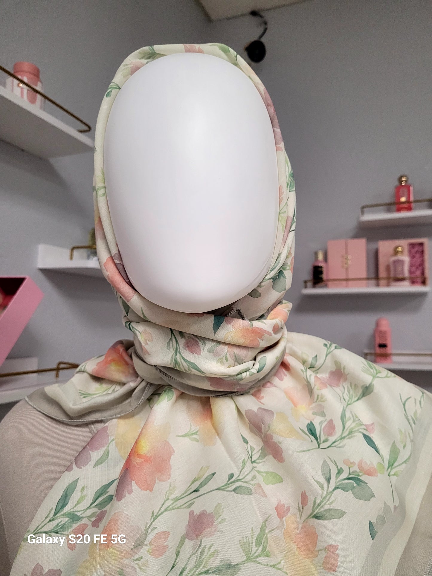 Printed Cotton Square Hijab -