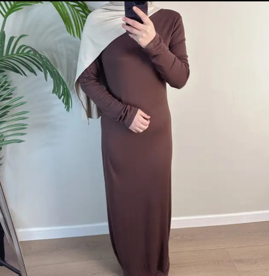 Brown Basic Under Dress
