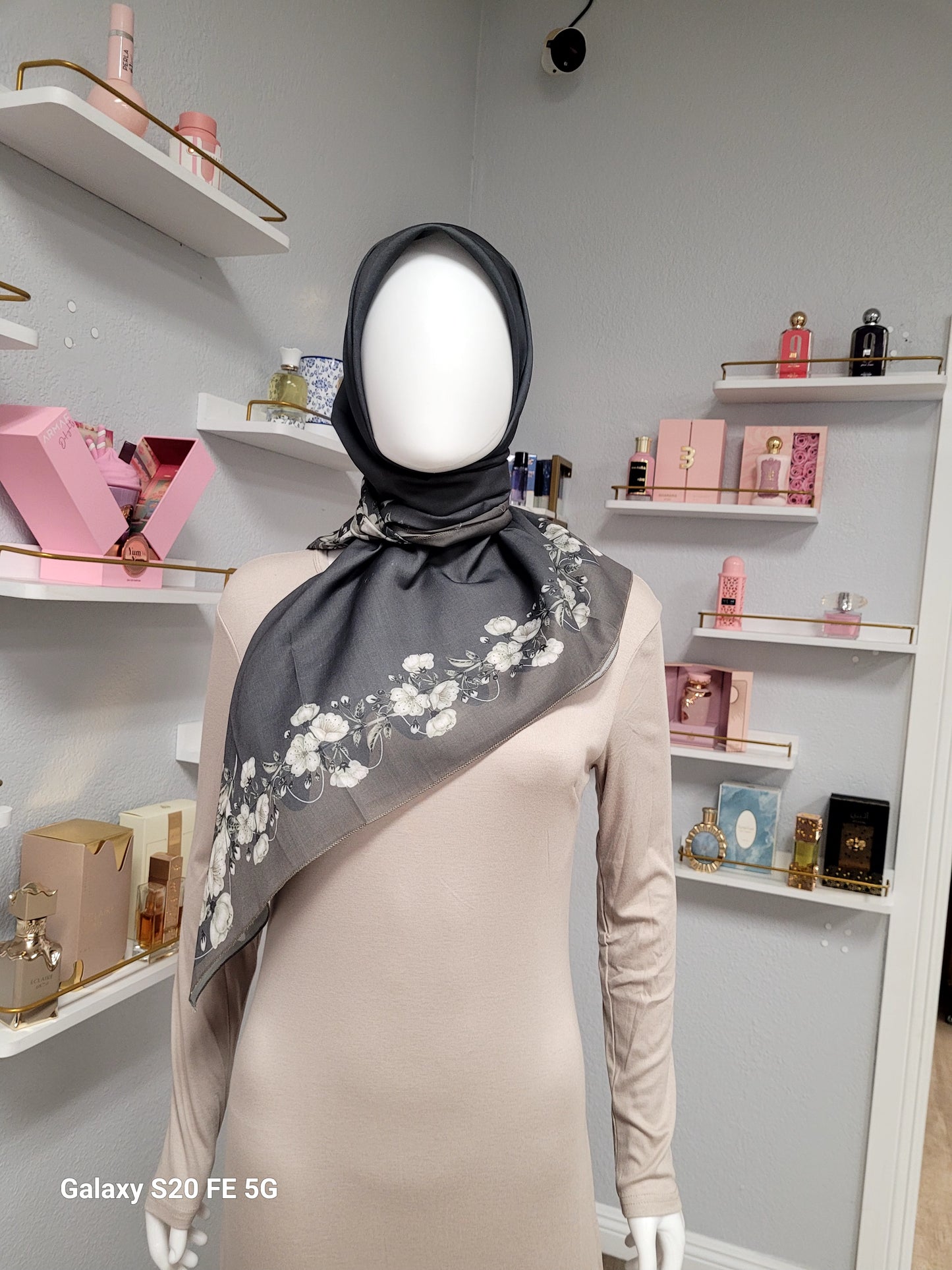 Printed Cotton Square Hijab -