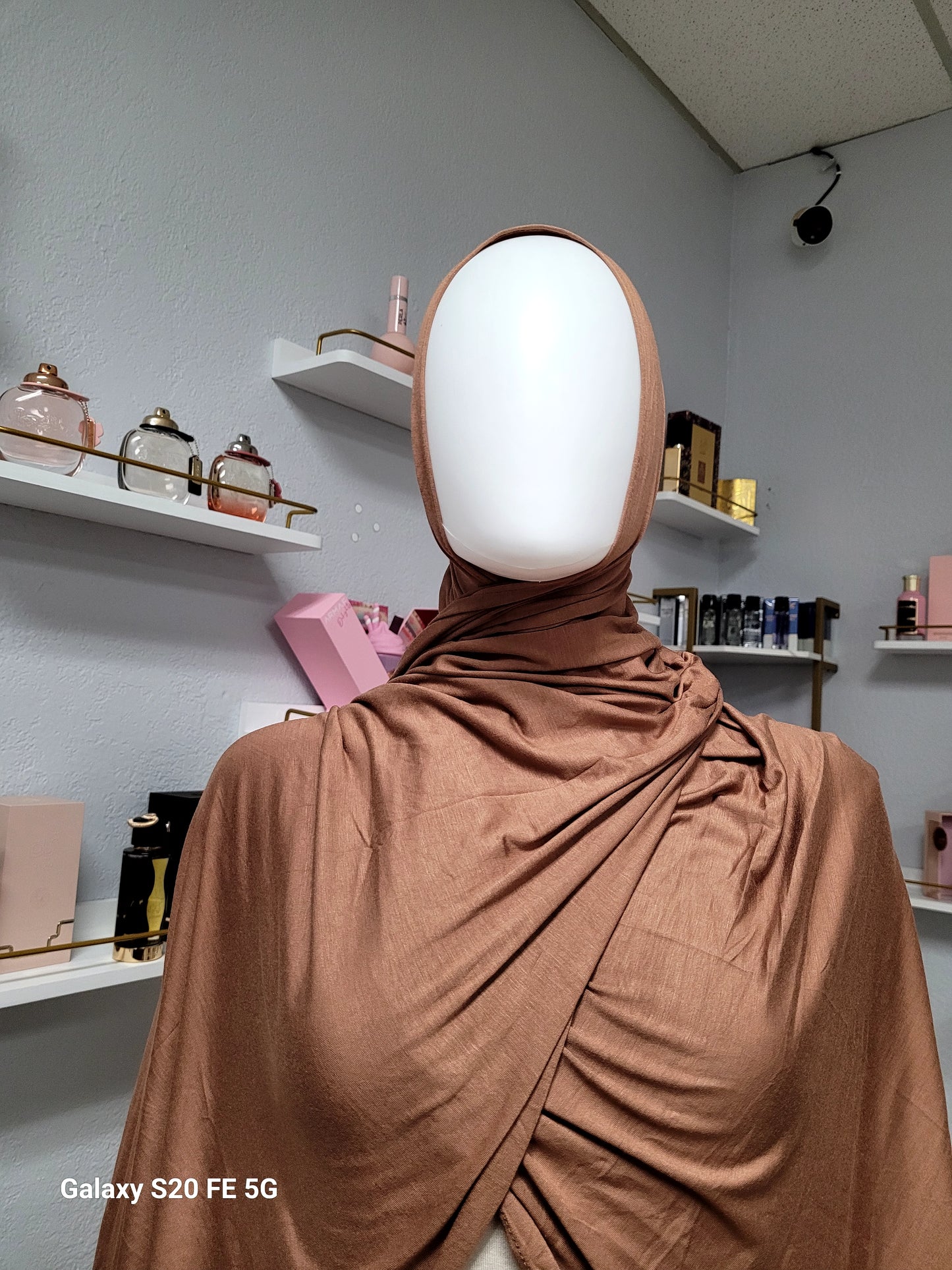 Bamboo Jersey Hijab - Brown Sugar