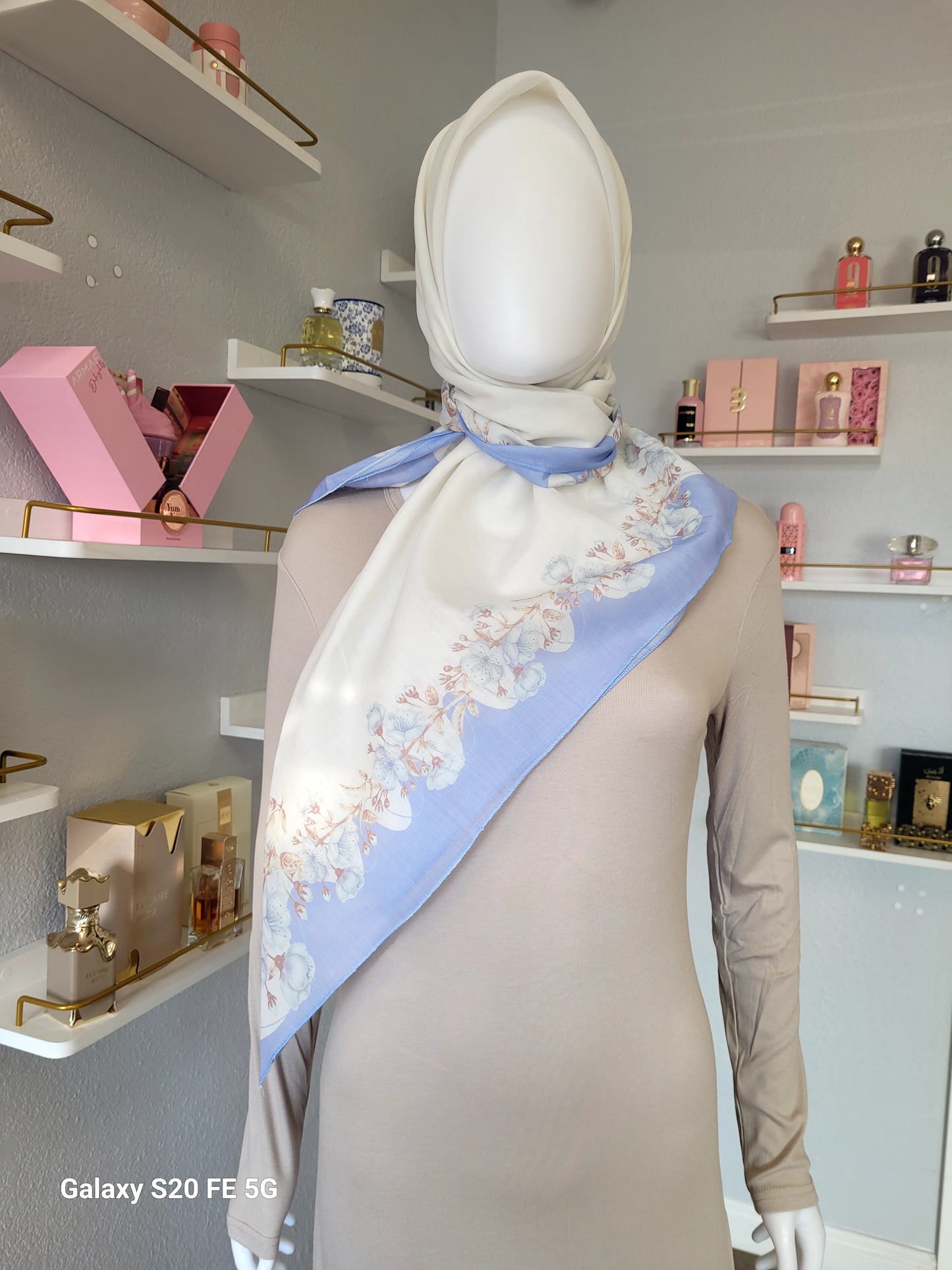 Printed Cotton Square Hijab