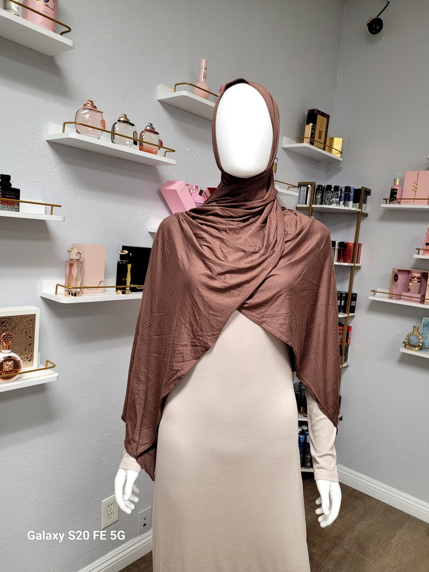 Bamboo Jersey Hijab - Mushroom